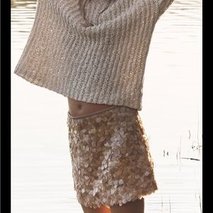 Muted Gold Sequin Skirt